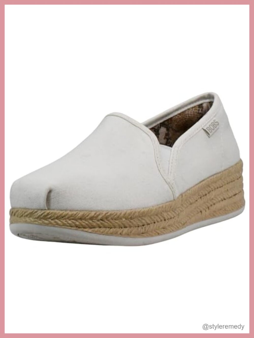 Skechers Urban Highlites Platform Canvas Espadrille Sneakers Memory Foam Womens